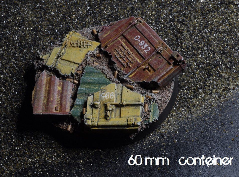 60mm Resin Base CONTAINER CARGO WARHAMMER 40K