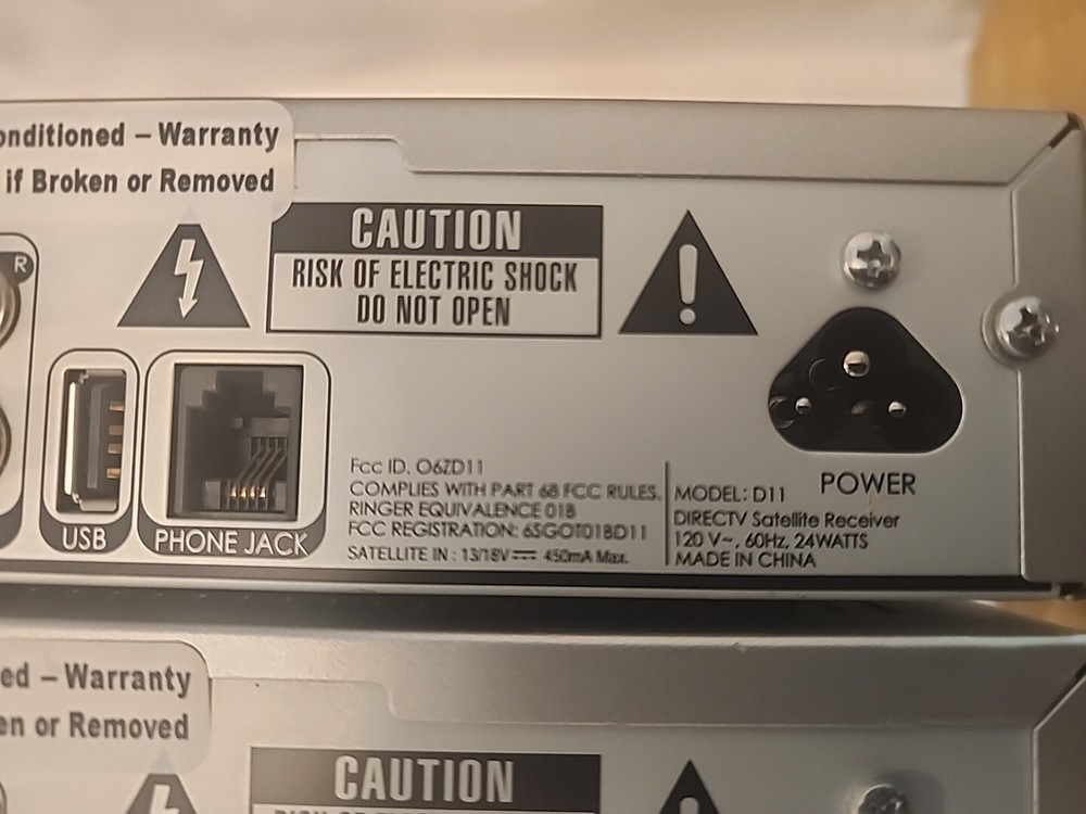 Direct TV Two D11 Recievers Untested