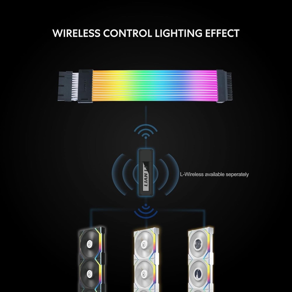 Lian Li Strimer Wireless 24 Pin 24 pins (Controller Included), Multicolor