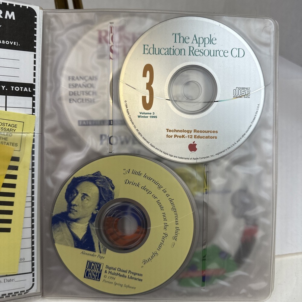 Vintage Apple Education Series Educator Advantage CD Software Toolkit
