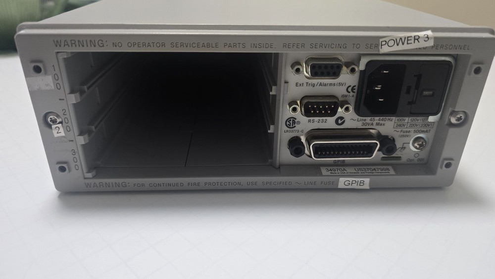 Agilent 34970A Data Acquisition / Switch, Powers On, No Cards – Tested – Qty1