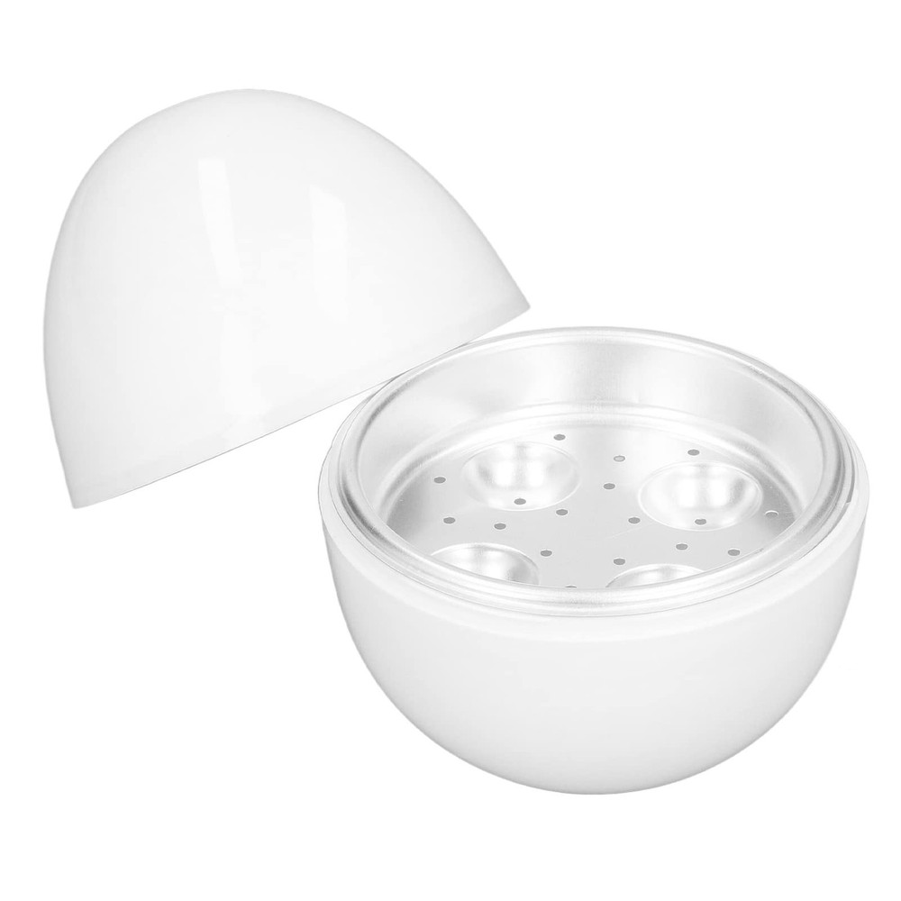 Hard Boiled Egg Cooker, Egg Boiler 4 Eggs Capacity Compact Design Microwave C...