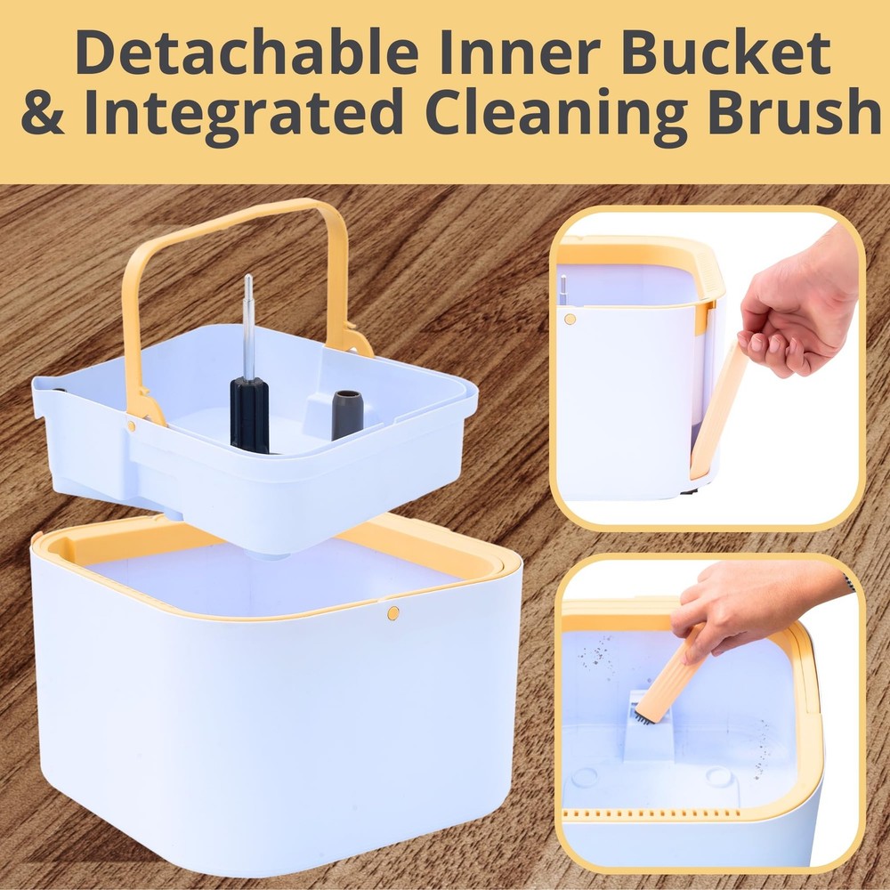 ® TrueClean Spin Mop 2.0 w/Detachable Inner Bucket, Self Standing, Separates ...
