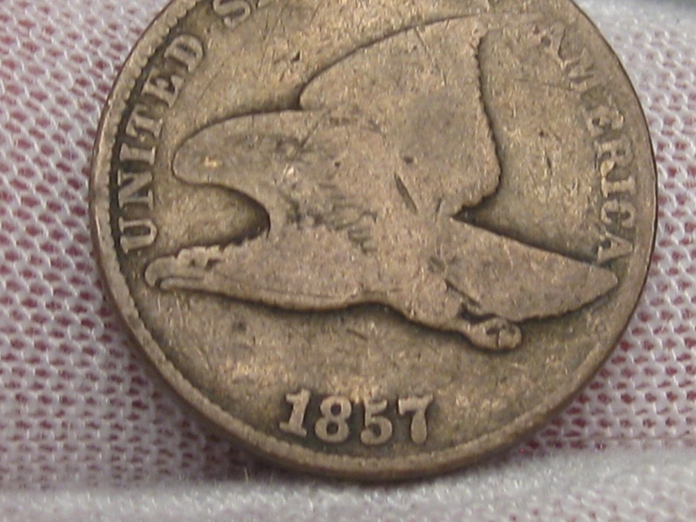 1857 US Flying Eagle Penny One Cent. #109