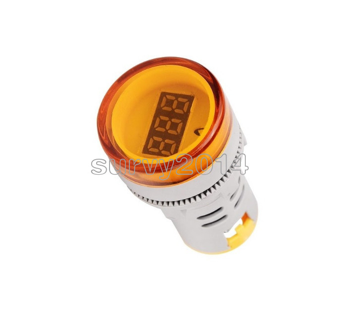 Blue/Yellow/White/Green AC60-500V LED Voltmeter Voltage Meter Indicator