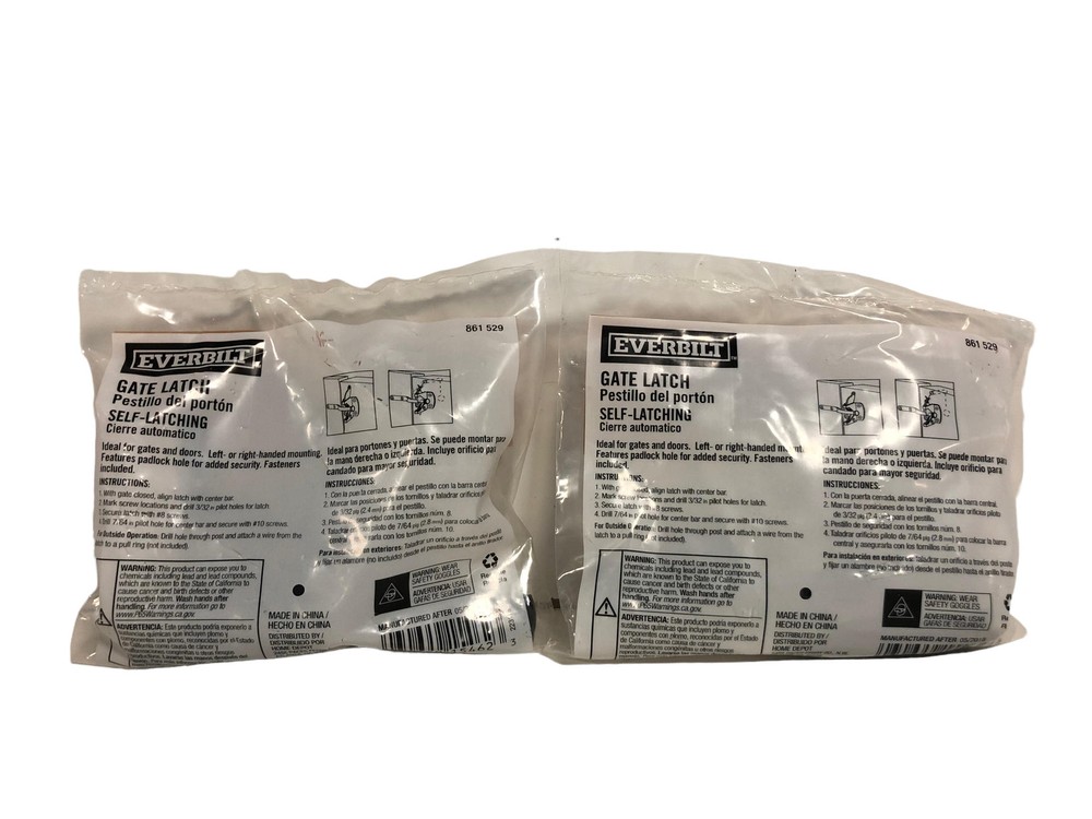 2x EVERBILT Gate Latch (Self-Latching) 861 529