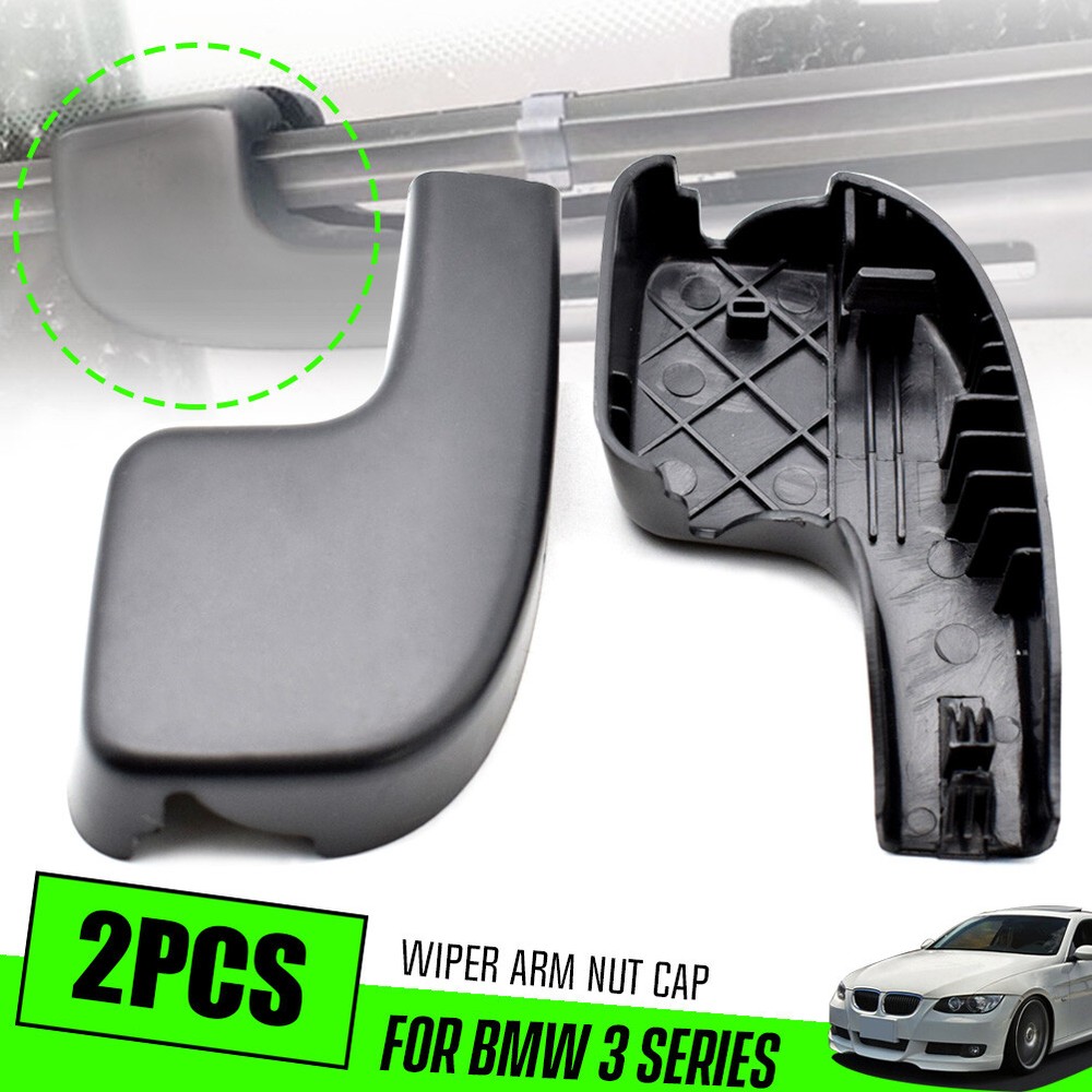 2X For BMW 3 E90 E91 E92 E93 Front Windshield Wiper Arm Head Bolt Nut Cover Cap