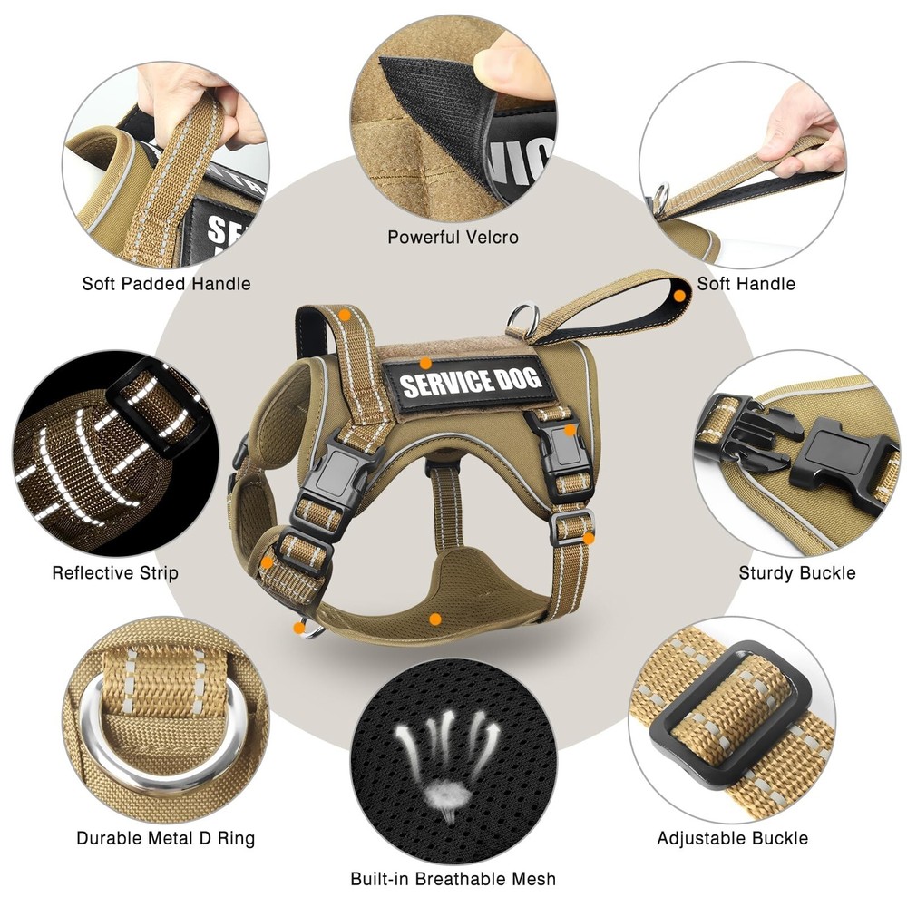 WINSEE Tactical Dog Harness, No Pull Dog Harness for Medium Large D... Fast Ship