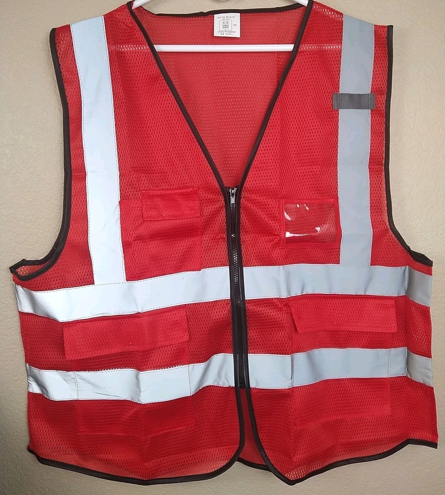 Rhino High Reflective Safety Vest Red 3XL