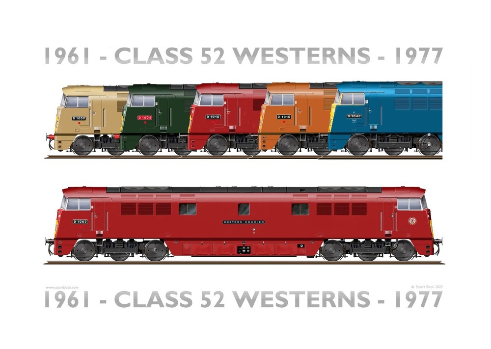 BR Class 52 Westerns 60th Anniversary Vers .3  (D1062)  - Print