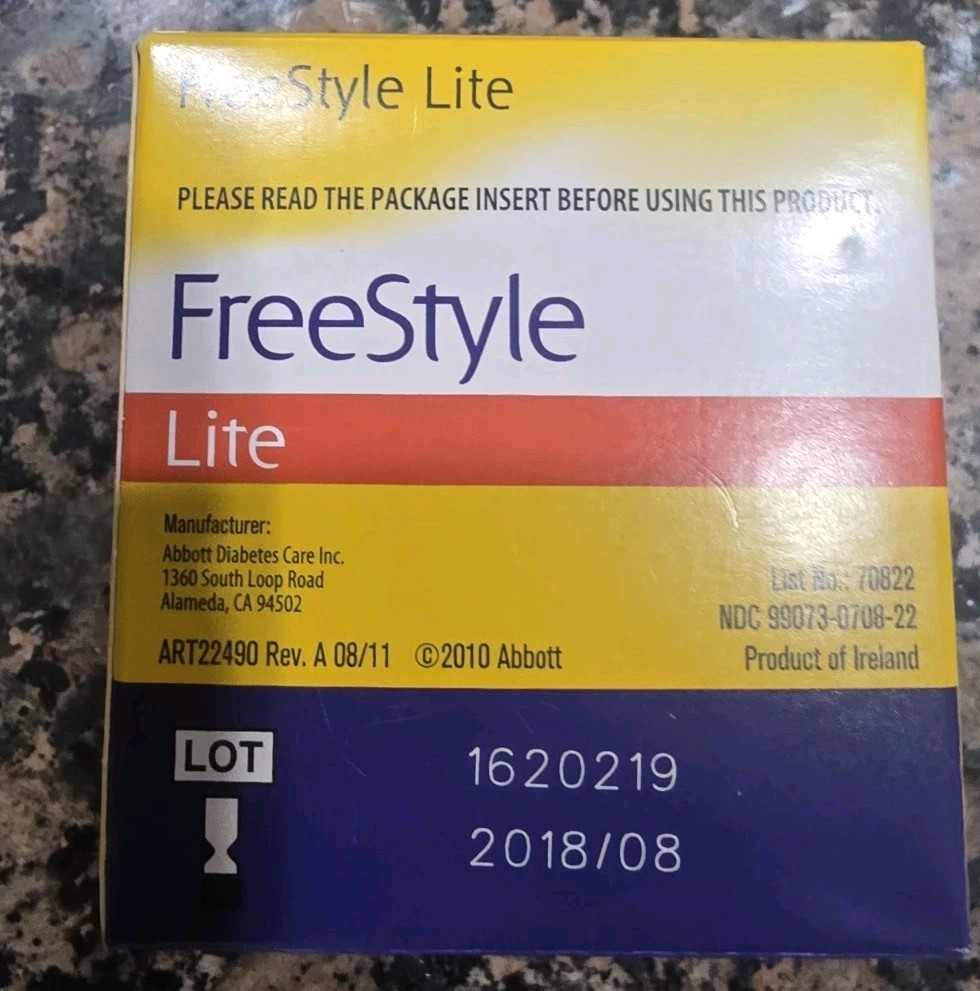 Freestyle Lite Test Strips 50 Ct Exp 08/2018