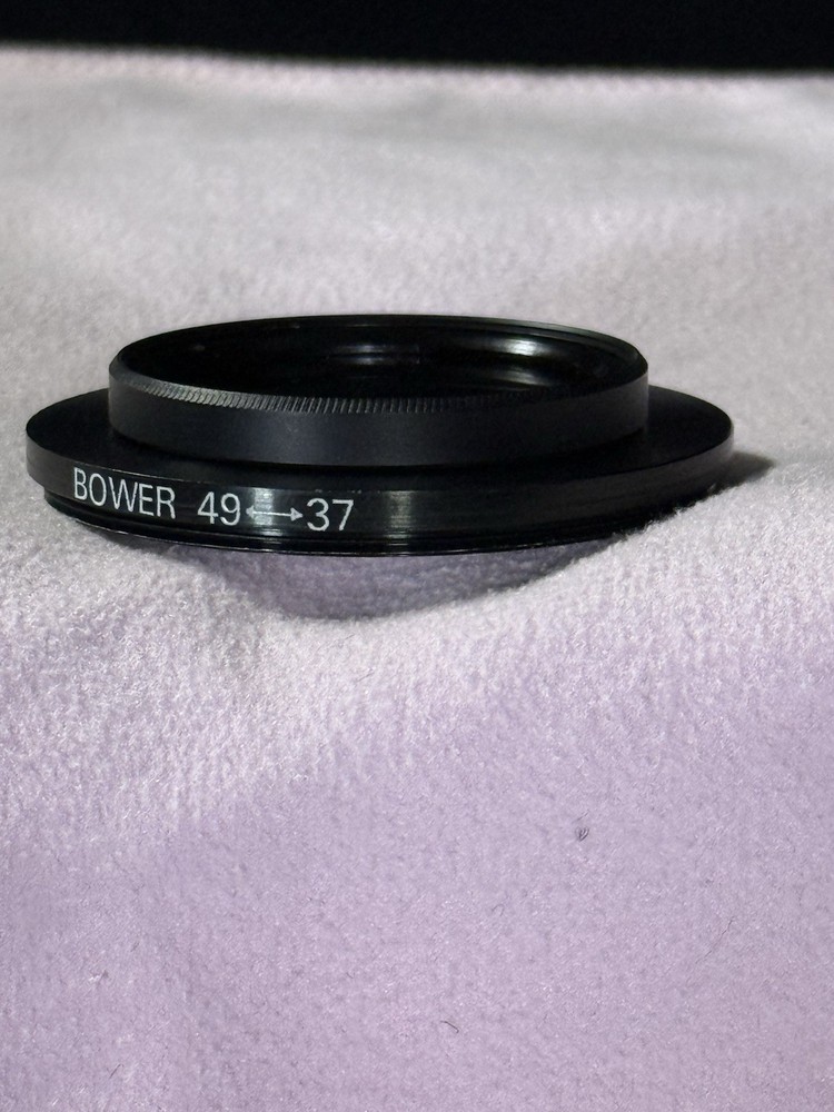 Bundle: Bower Black 37mm to 49mm Step-Up Ring And 37mm Black Filter
