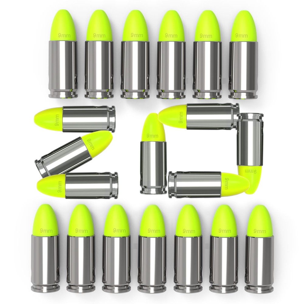Pro 9mm Dummy Rounds – Training Snap Caps, Reusable Dry Fire Training Round w...