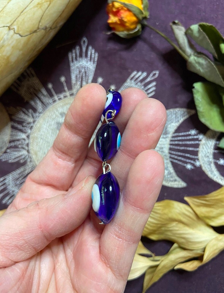 Triple Evil Eye Hanging Charm, Metaphysical, Protection