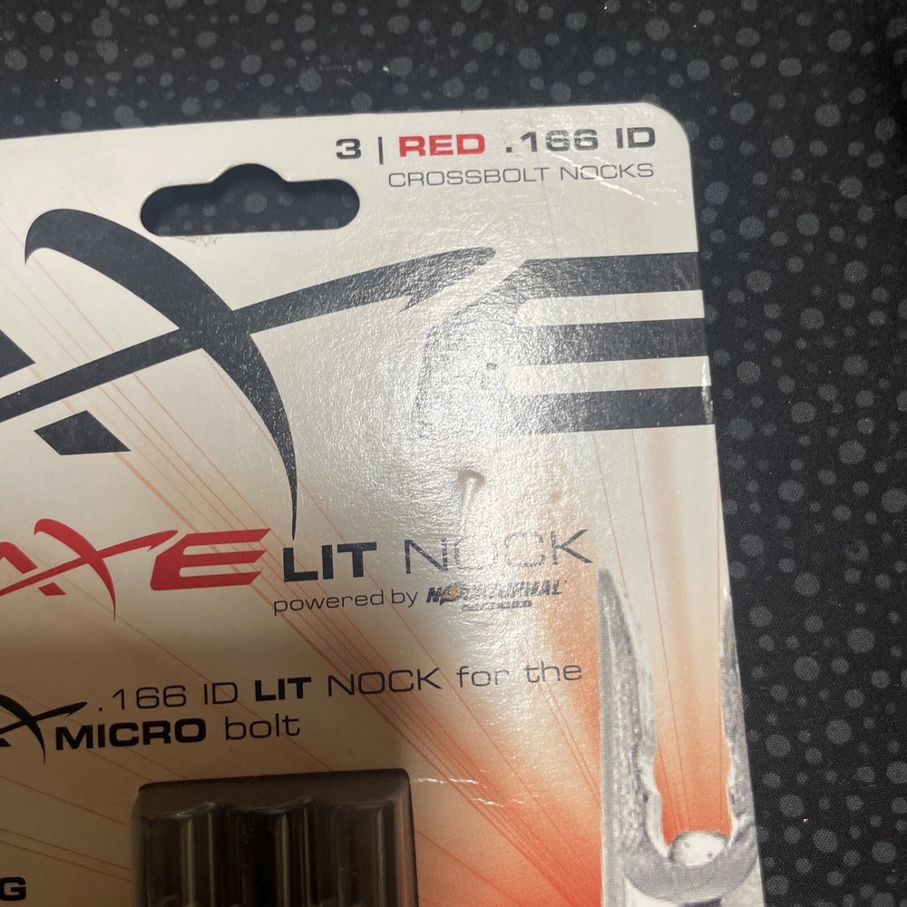 Crossbody Nocks Axe Lit Nock 3 Pack Red .166 ID
