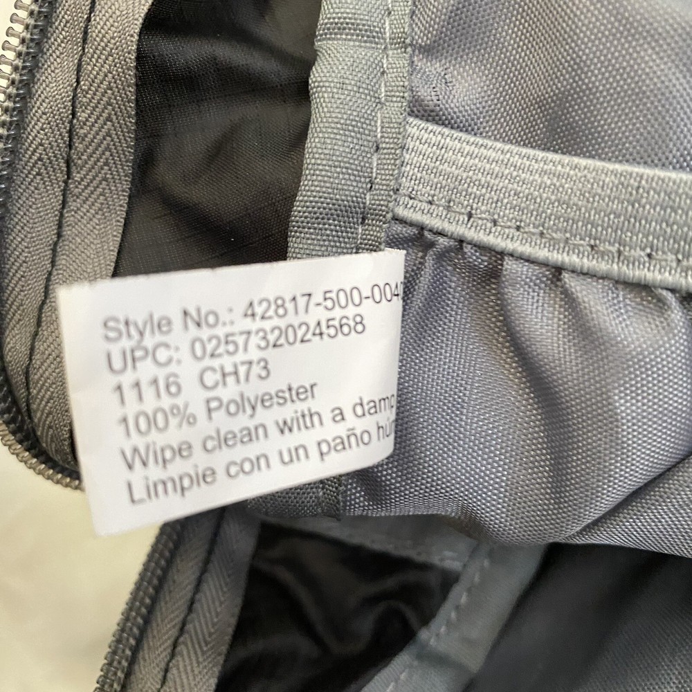 Travelon 100% Polyester Black and Gray Backpack Unisex