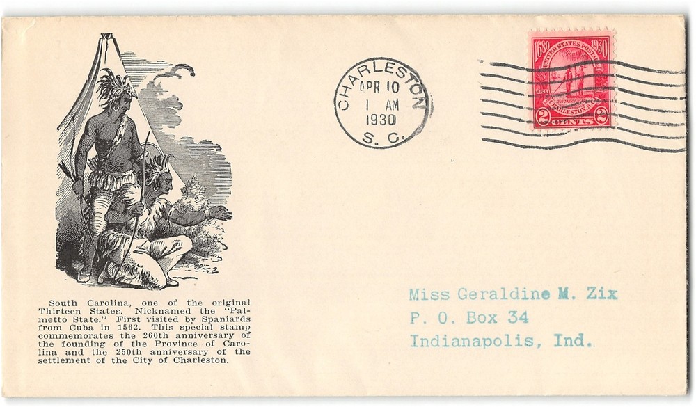 US #717 FDC, 1930, Native American cachet