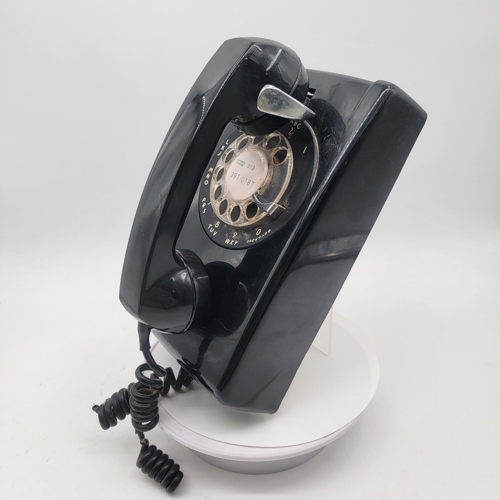 Vintage Bell System Rotary Wall Phone – Detroit 313 Area Code – Untested