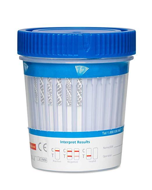 [25 Pack] 14 Panel Drug Test Cups, with Pregnancy Detection
