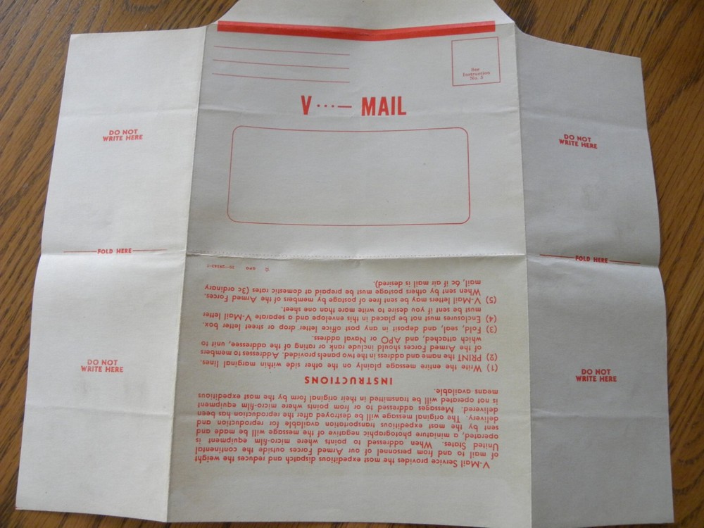 World War II - V-Mail Packet Envelope - Unused