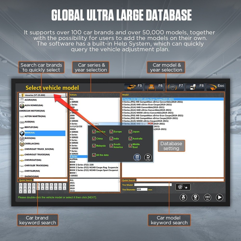 3D Wheel Alignment Machine Wheel Aligner Win System Cloud Service TV Tablet