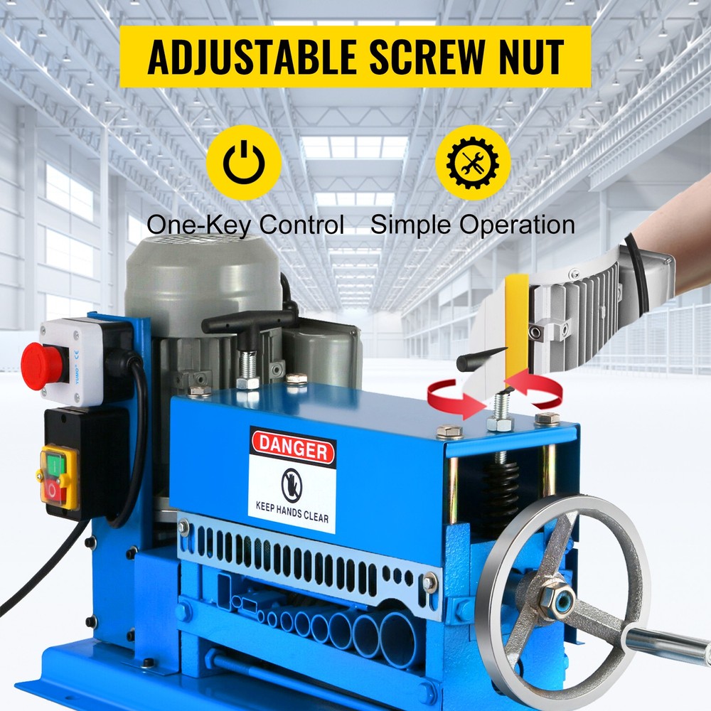 Electric Wire Stripping Machine 11 Channels & 10 Blades Removing Plastic Rubber