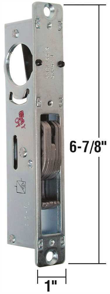 MS Deadlock Flat Faceplate 7/8" Hook Bolt Clear Anodized Aluminum Finish