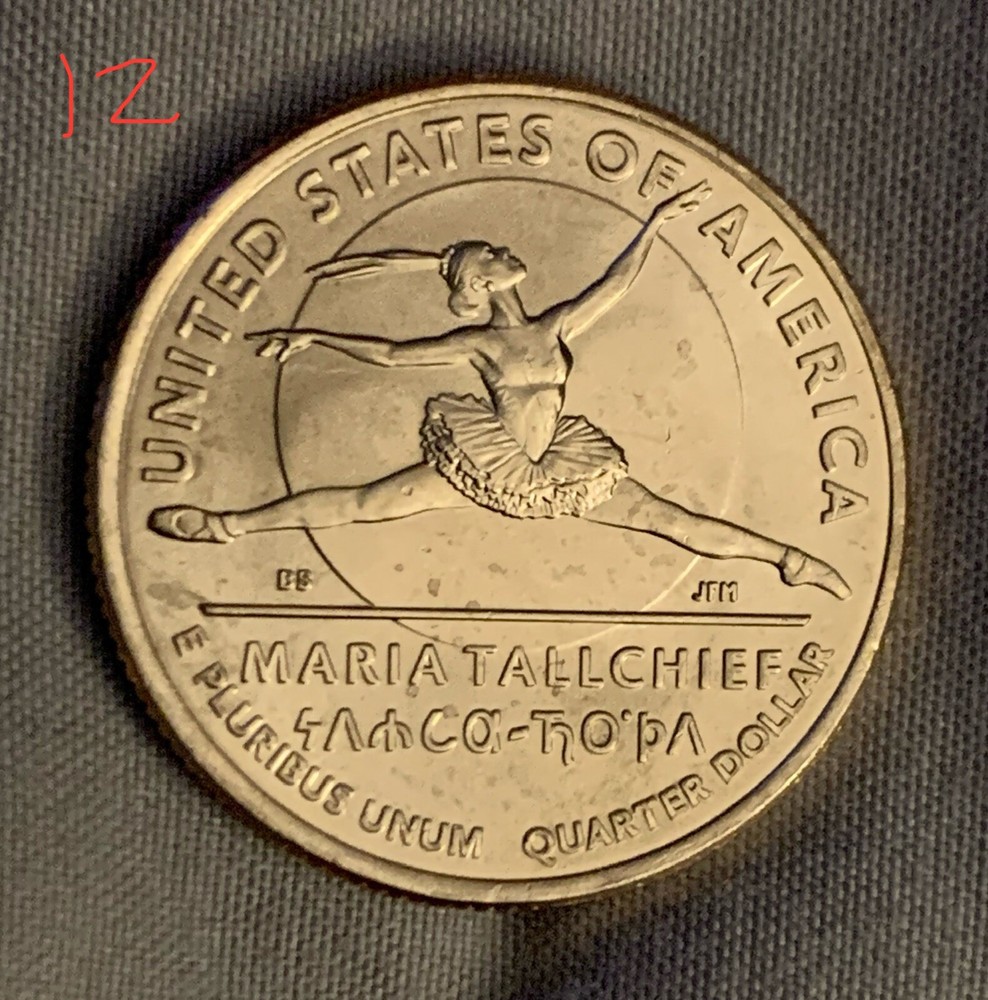 2023 P Maria Tallchief Quarter Error Strikethrough Uncirculated