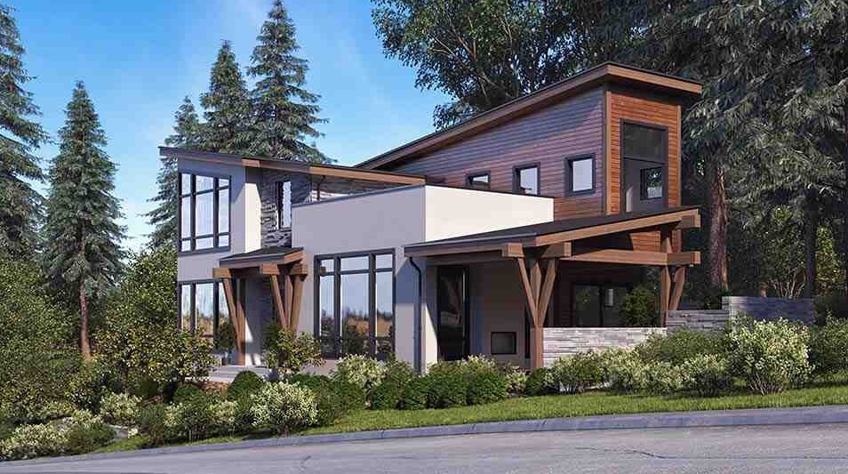 Custom Blueprints - Home Building Plans Blueprints Complete Custom Modern Home 
