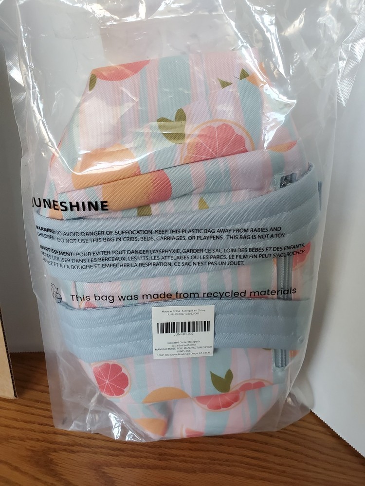 Juneshine Cooler Backpack Summer Citrus NWT