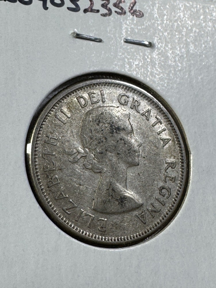 1956 Canada 25 Cents Silver Coin
