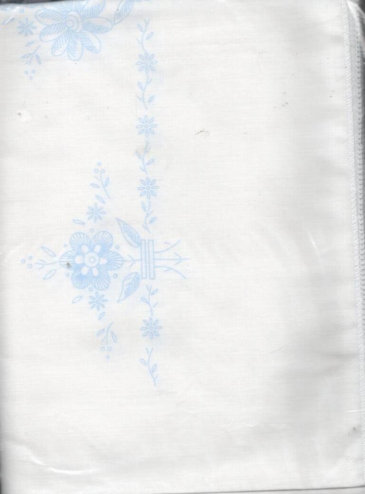 NIP!!! STAMPED EMBROIDERY KIT TABITHA PILLOWCASE PAIR
