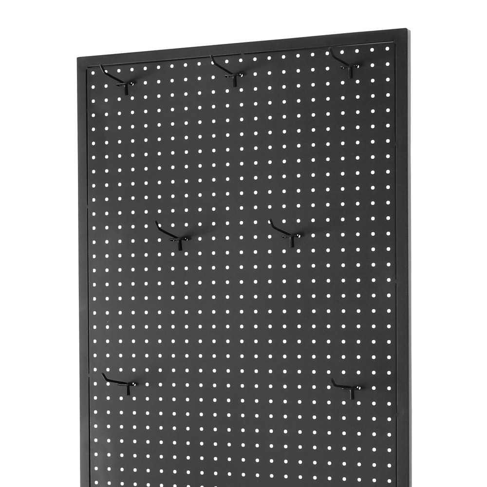 Pegboard Display Stand - Mobile Merchandise Rack with Casters for Retail Use