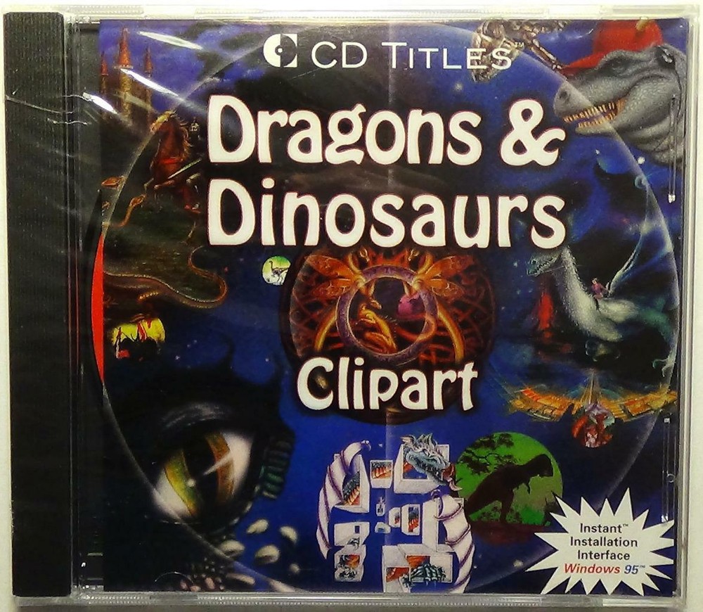 Dragons & Dinosaurs Clipart NEW / Sealed