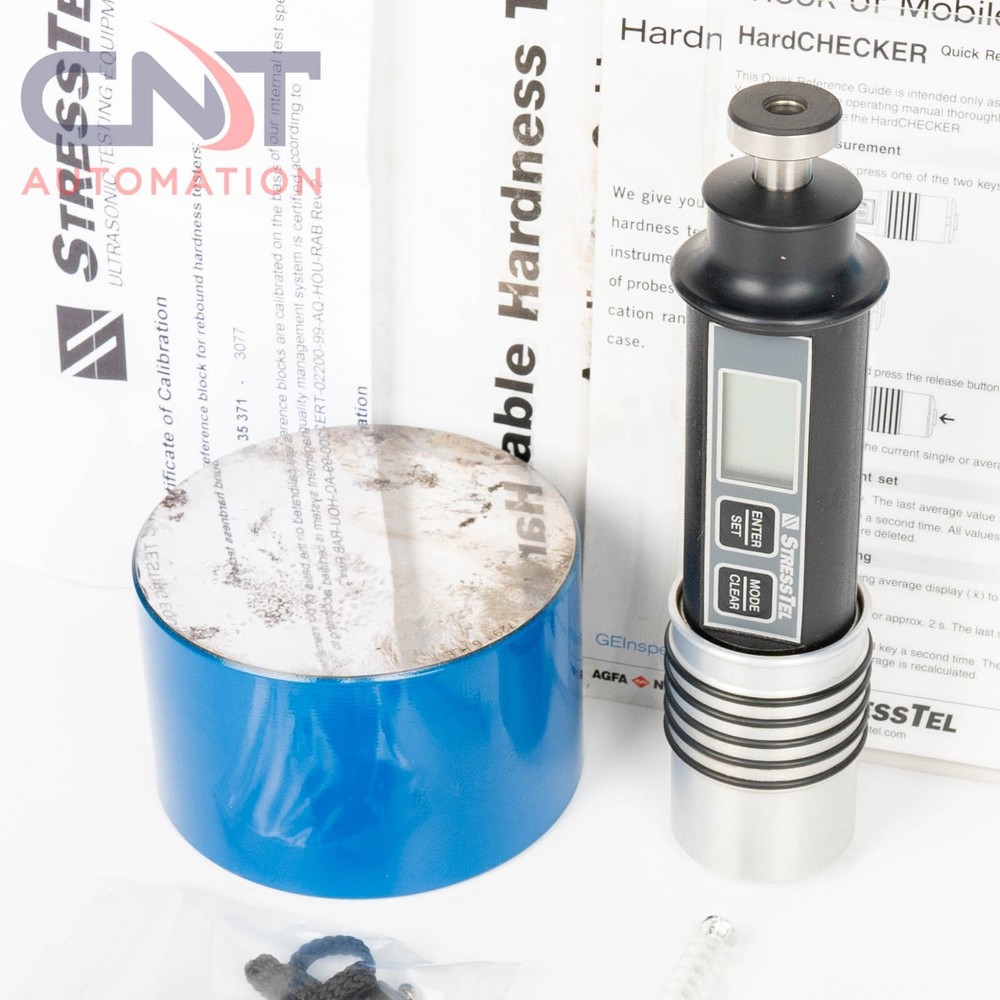 StressTel HardCHECKER Handheld Hardness Tester With Reference Test Block