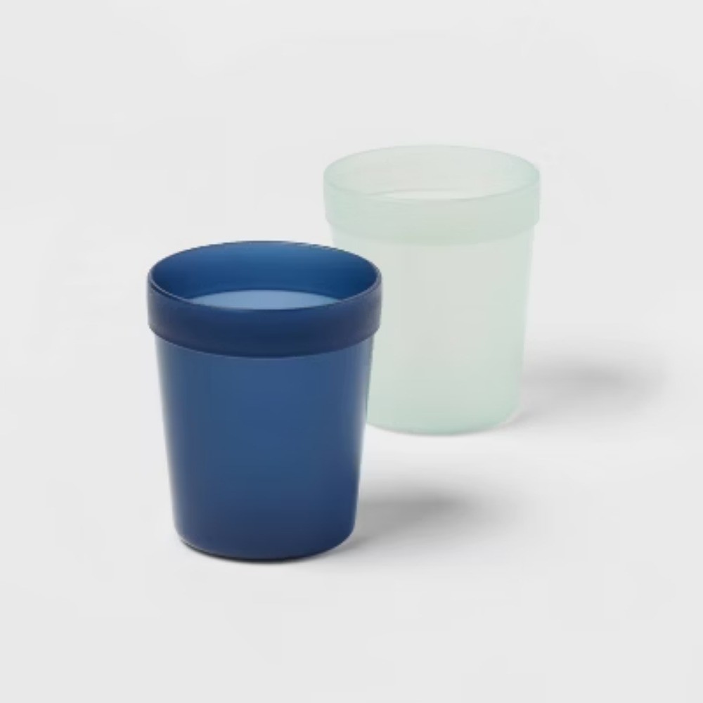 8oz 6pk Plastic Solid Kids' TumblersStackable, Dishwasher