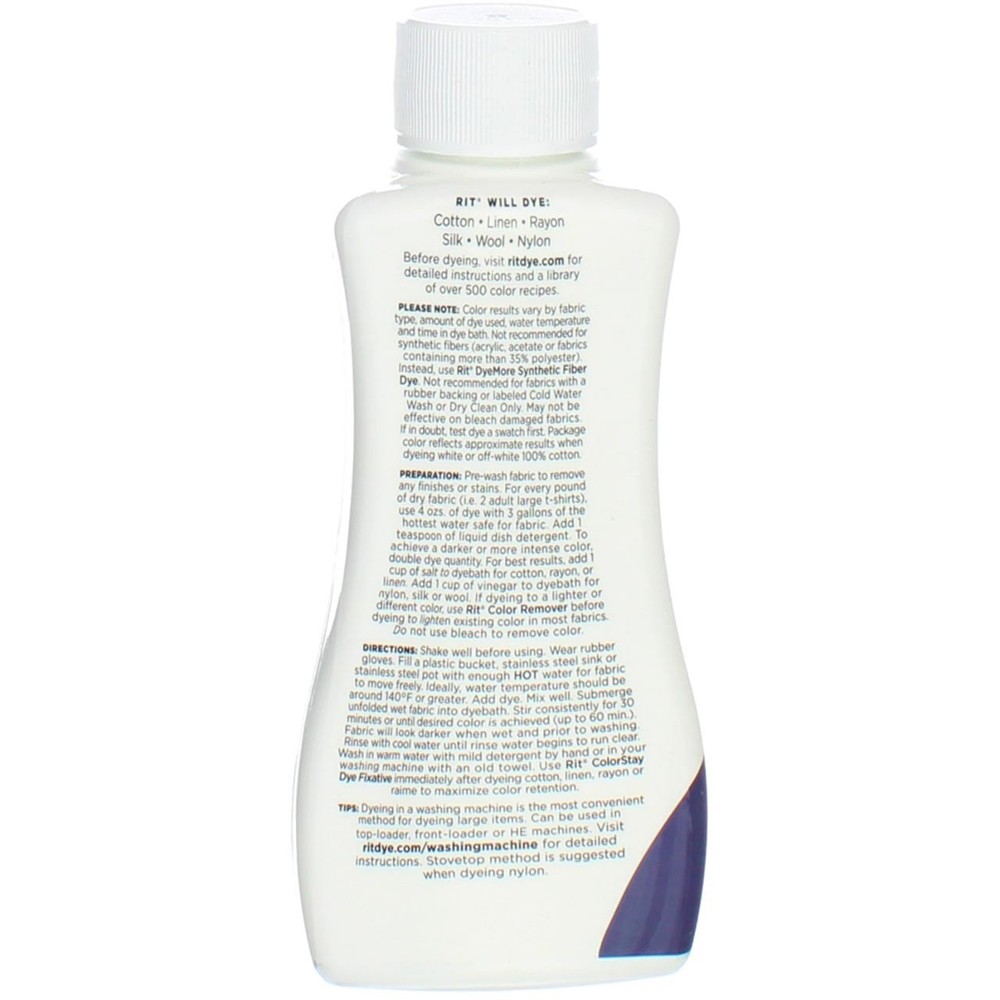 4 Pack Rit All-Purpose Liquid Dye, Navy Blue, 8 fl oz