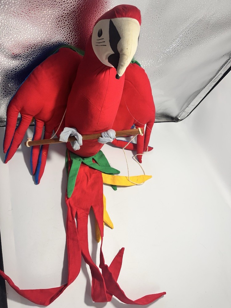 #58D Vintage Parrot Plush Toy