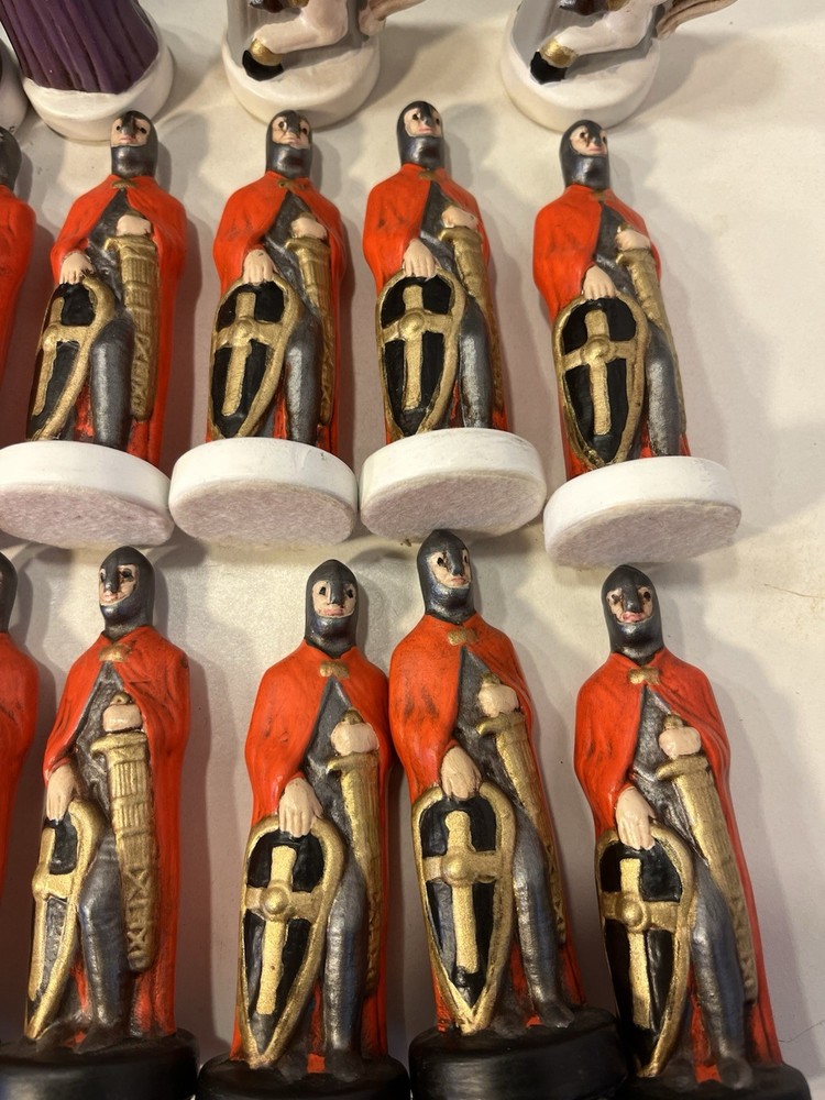 Hand Painted China Pottery Chess Set
