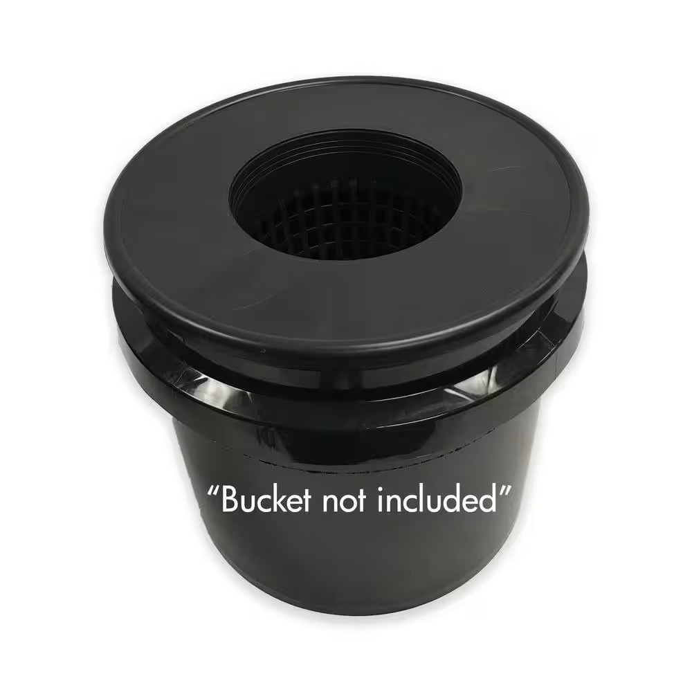 6 In. Black Pot Bucket Lid Insert (6-Pack)