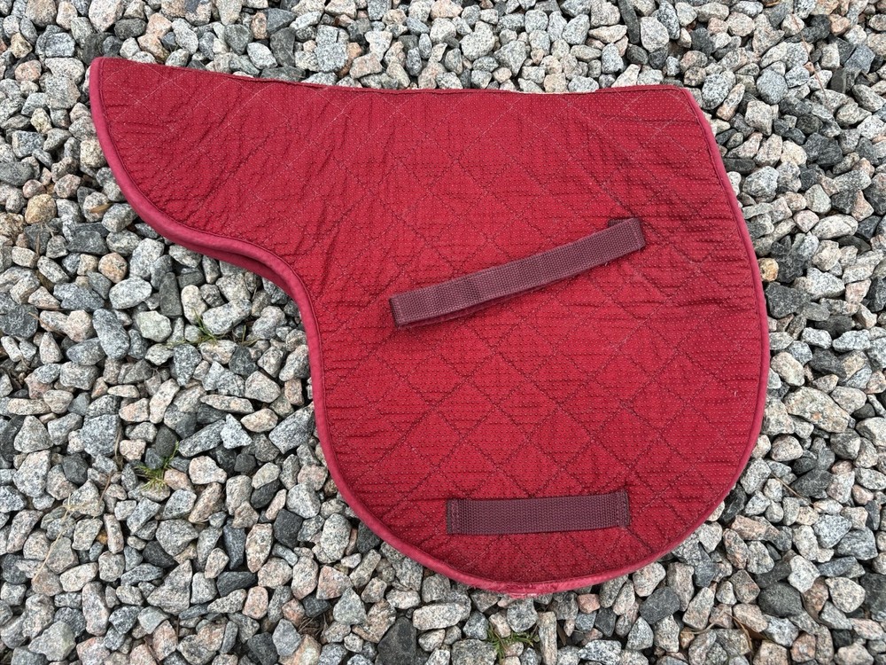 Pony Size Thick Red Countered English Saddle Blanket