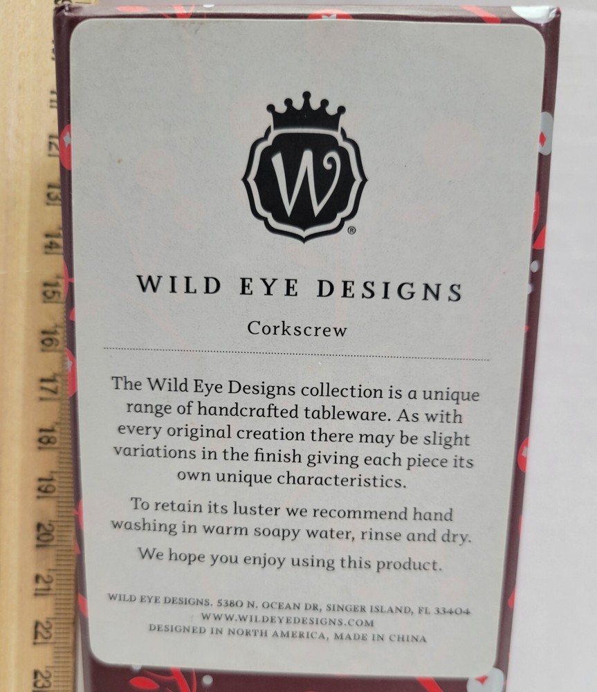 Wild Eye Designs Winged Corkscrew -NEW in Box
