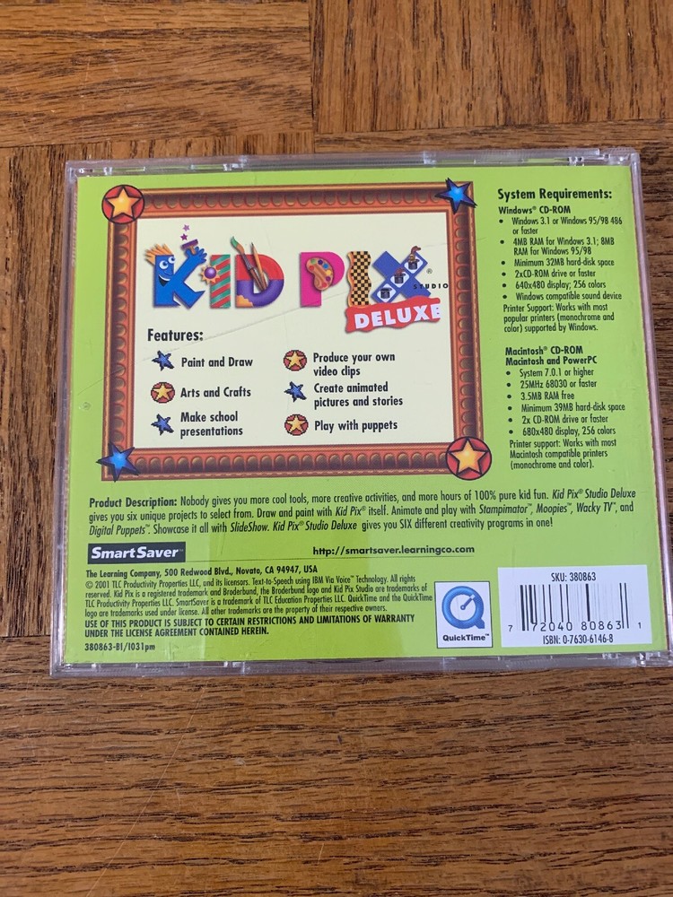 Kid Pix Deluxe Computer Software