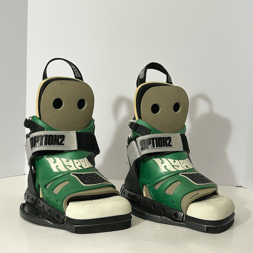 Hyperlite Wakeboard Bindings/ Boots option 2 Green | Size XS extra small