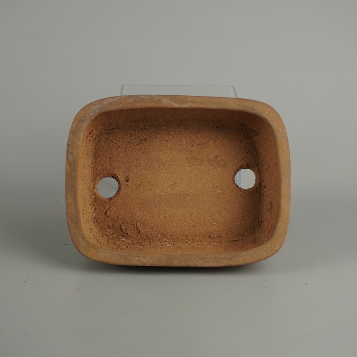 Tokoname Kanemasa Bonsai Pot Rectangular Soft Edge Used 13cm