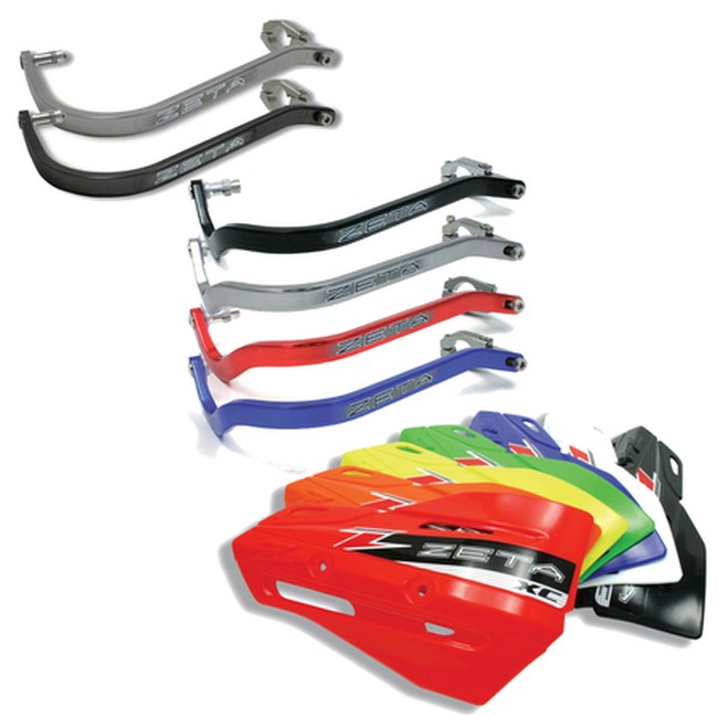 Drop Handguard Handlebar Armor / XC Protector Kit - 7/8" Red / Blue Zeta