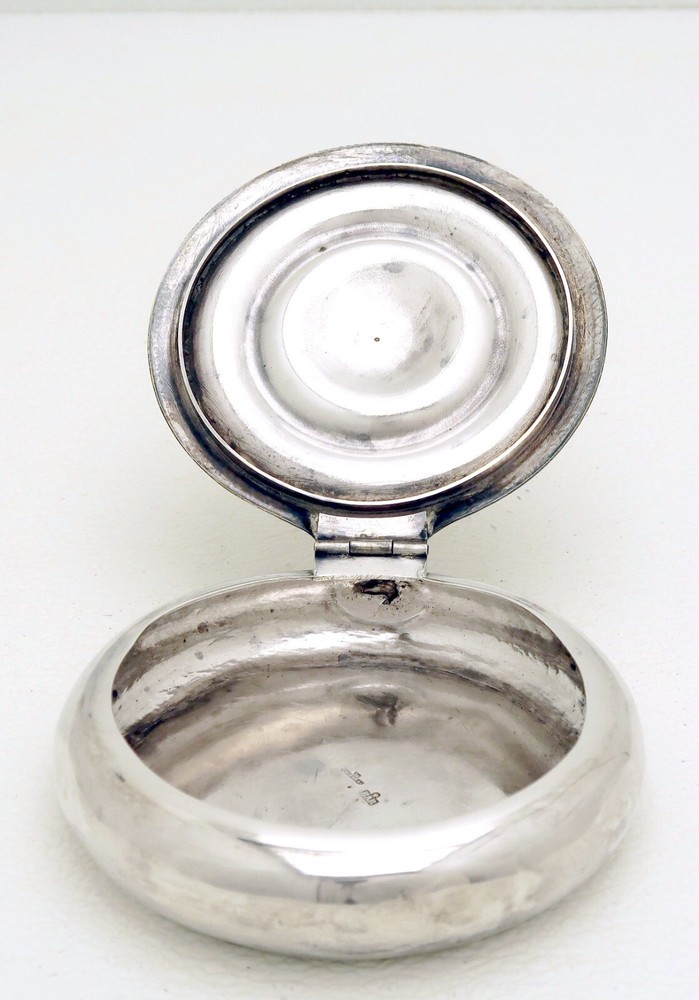 Spain Solid Silver Serving Lidded Bowl & Serpent Dragon Handle Barcelona c 1850