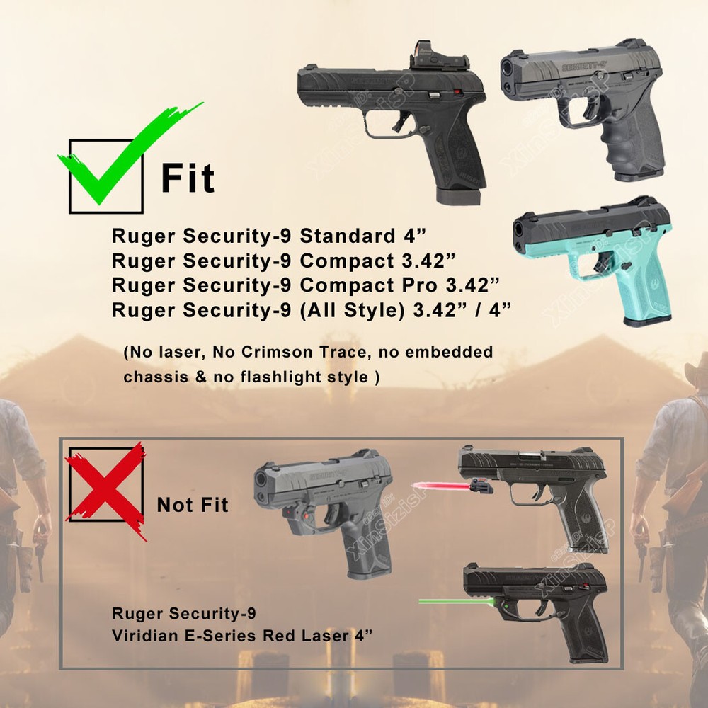 Security 380 Holster OWB For Security 9 Standard/Pro Compact/Pro & Security-380