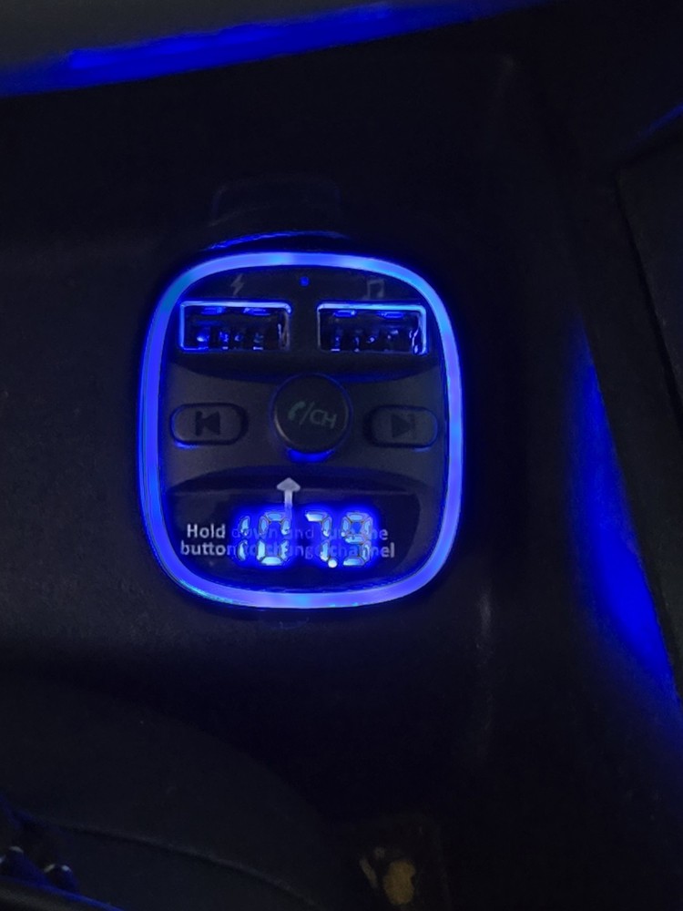 LENCENT Bluetooth 5.0 FM Transmitter Dual USB Wireless Radio Adapter - Tested