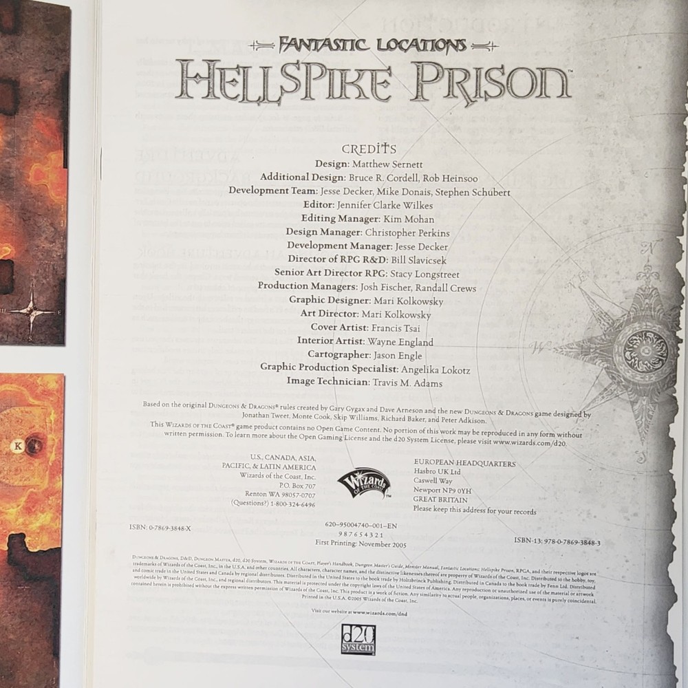 Dungeons & Dragons Fantastic Locations Hellspike Prison NO MAP 3rd Ed. 2005 D&D